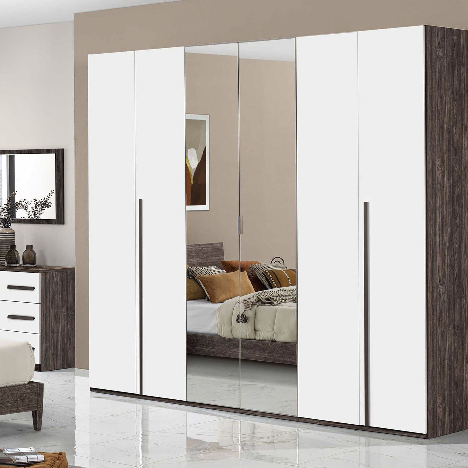 Cackleberry Home Mantovana Giroletto A Righe Bianco/Nere - Cotone 100% - King Size 198x203 Cm, Lunghezza 40,6 Cm