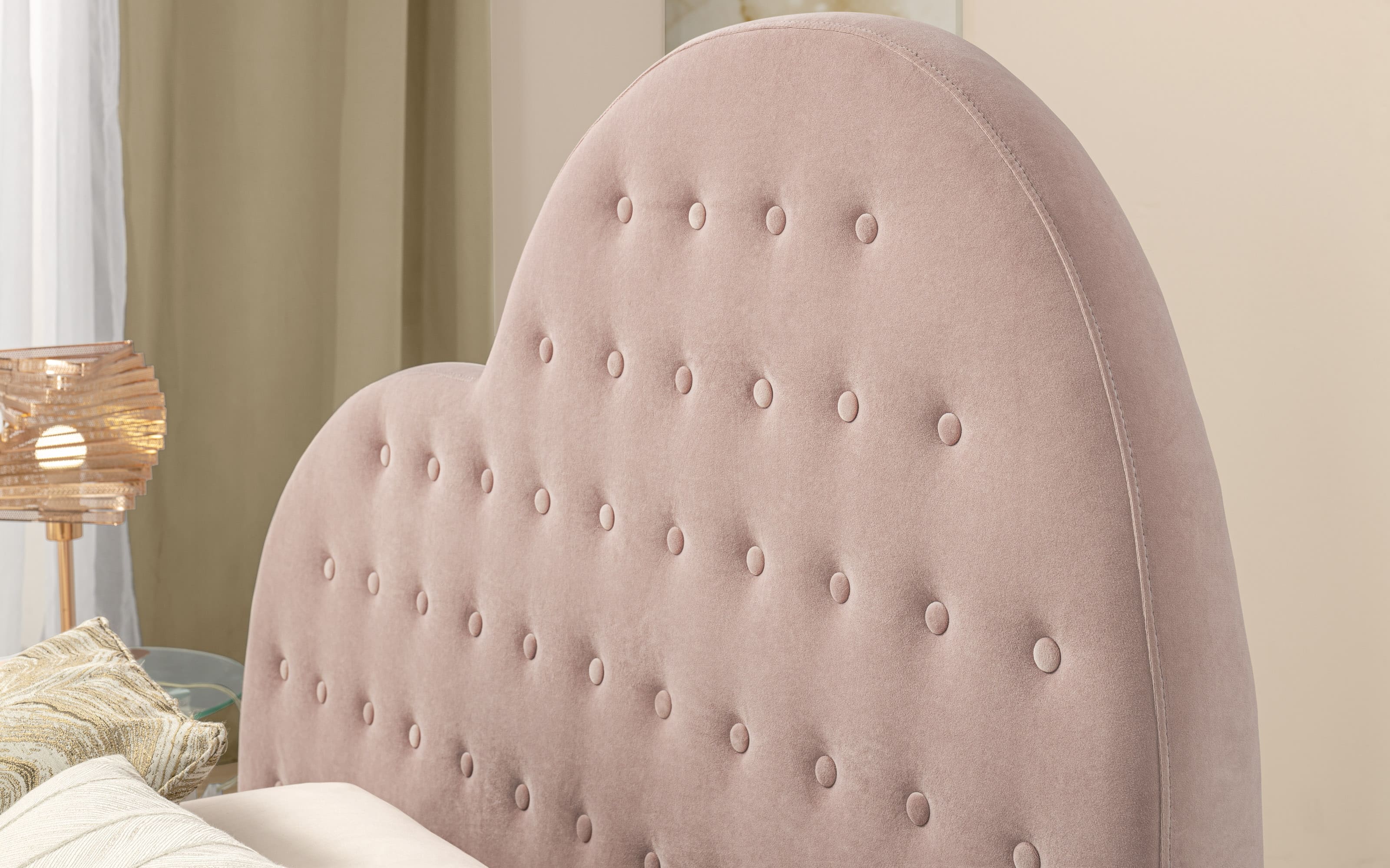 Velluto Rosa Letto Contenitore Stone Velluto Rosa Mondo