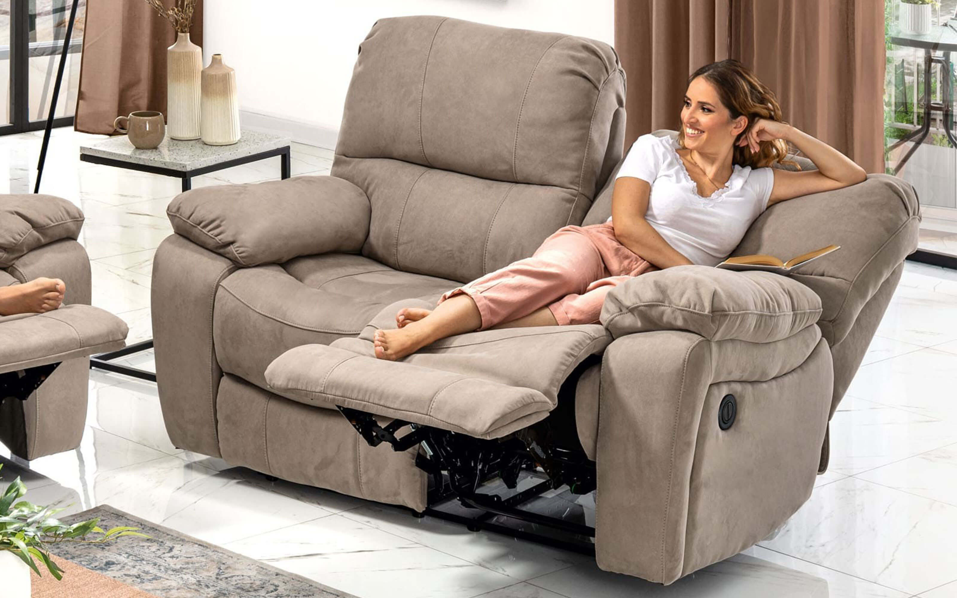 Seychelles Divano Mondo Convenienza Reclinabile Divano Elettrico