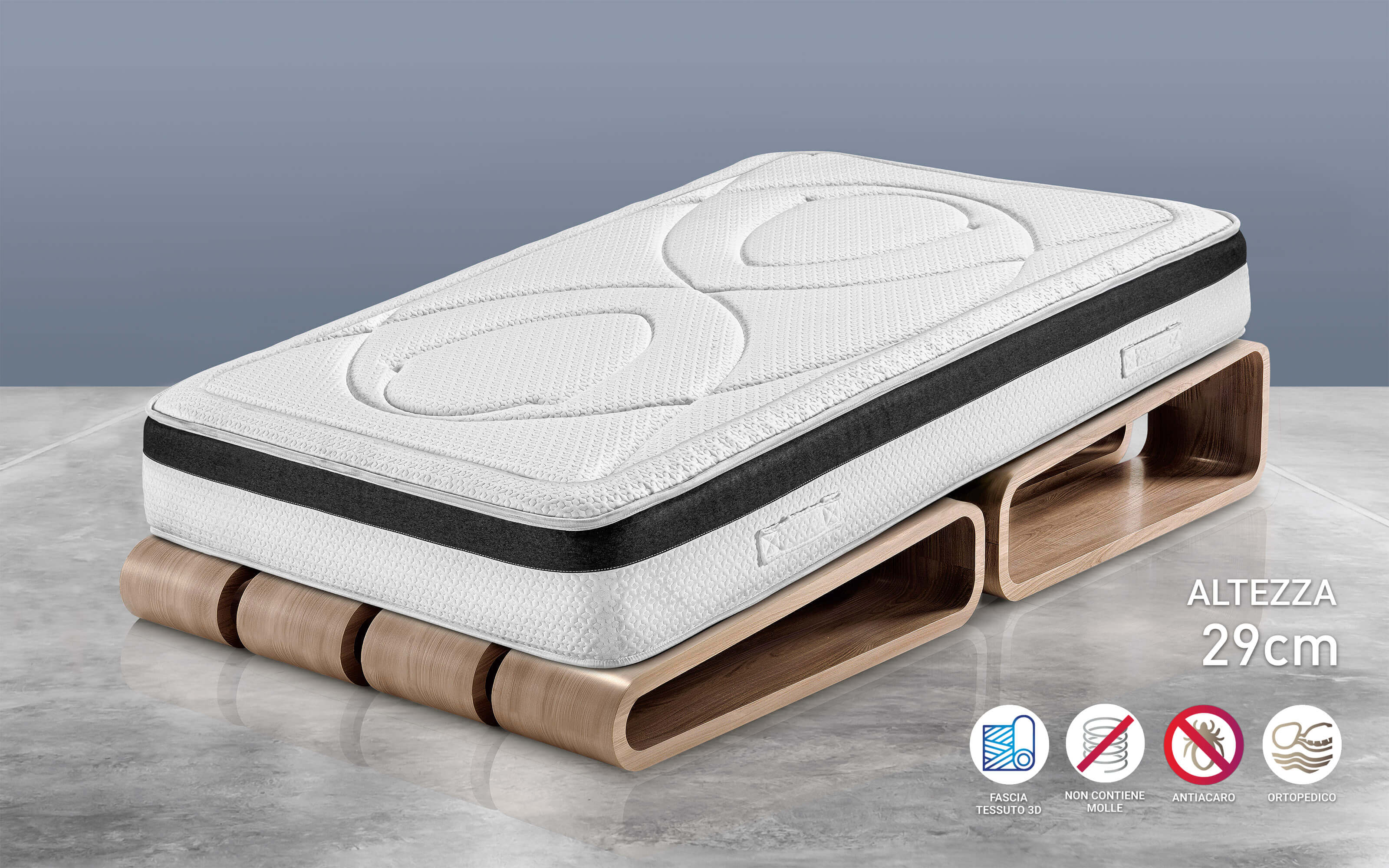 Zinus Materasso In Schiuma 150x200 Cm Con Tagli A Onde - 7 Zone Di Supporto, 16 Cm, Lavabile, Certificato CertiPUR - 3