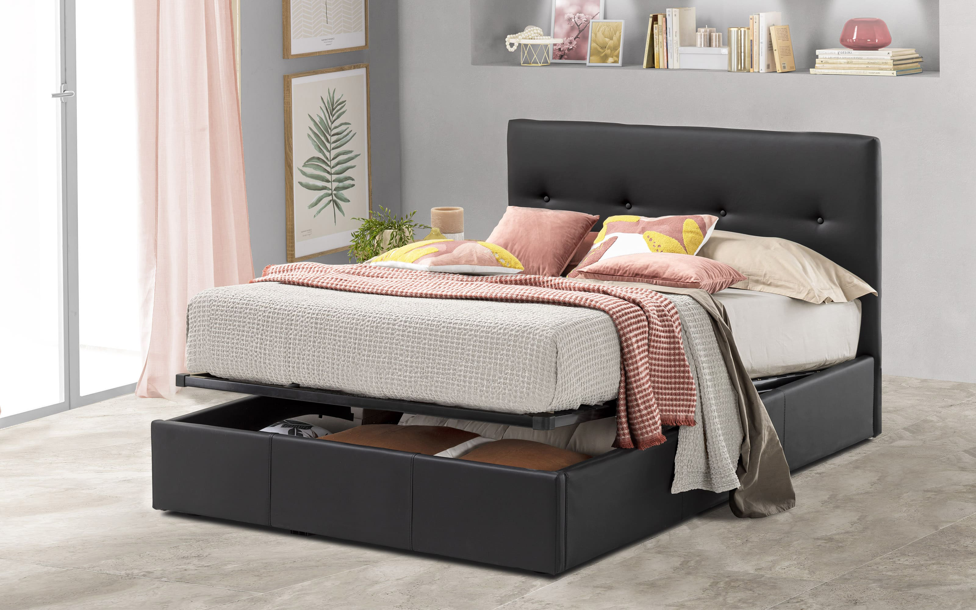 Letti Piazza E Mezza Letto Contenitore Bloom Mondo Convenienza