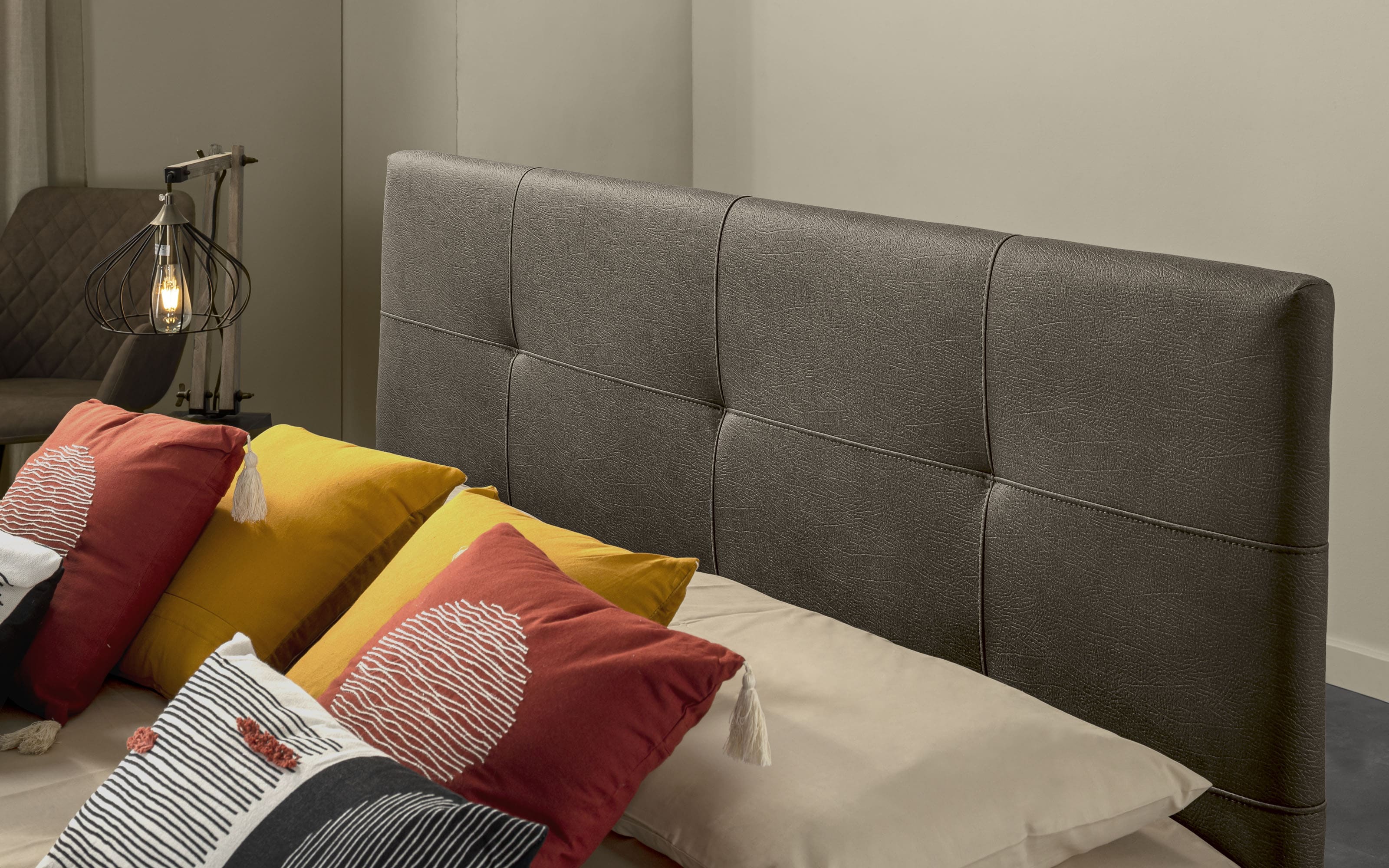 Letto contenitore una piazza e mezza Rivestimento fibra elephant