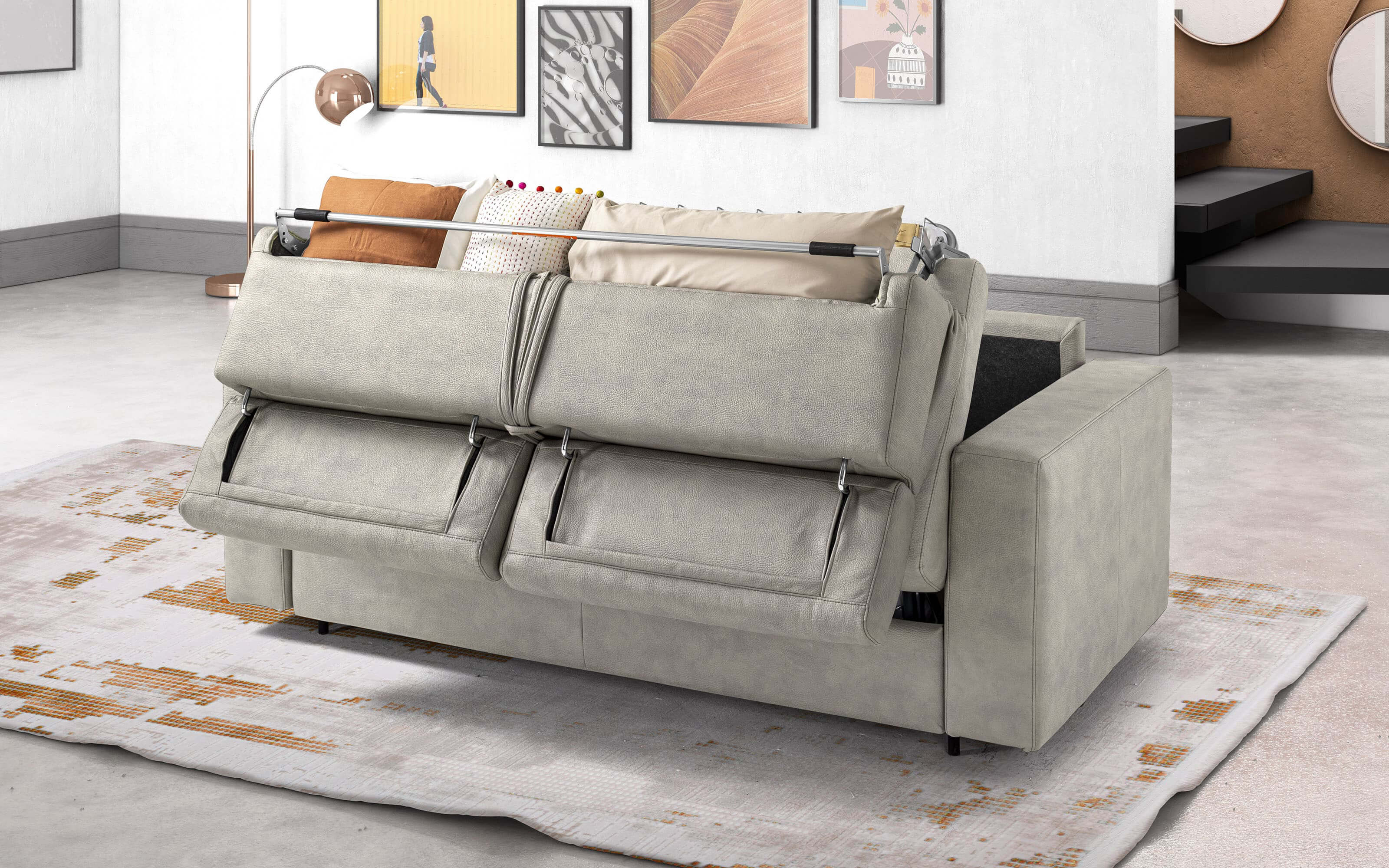 Divano Letto a ribalta, tre posti: Rubino Mondo Convenienza