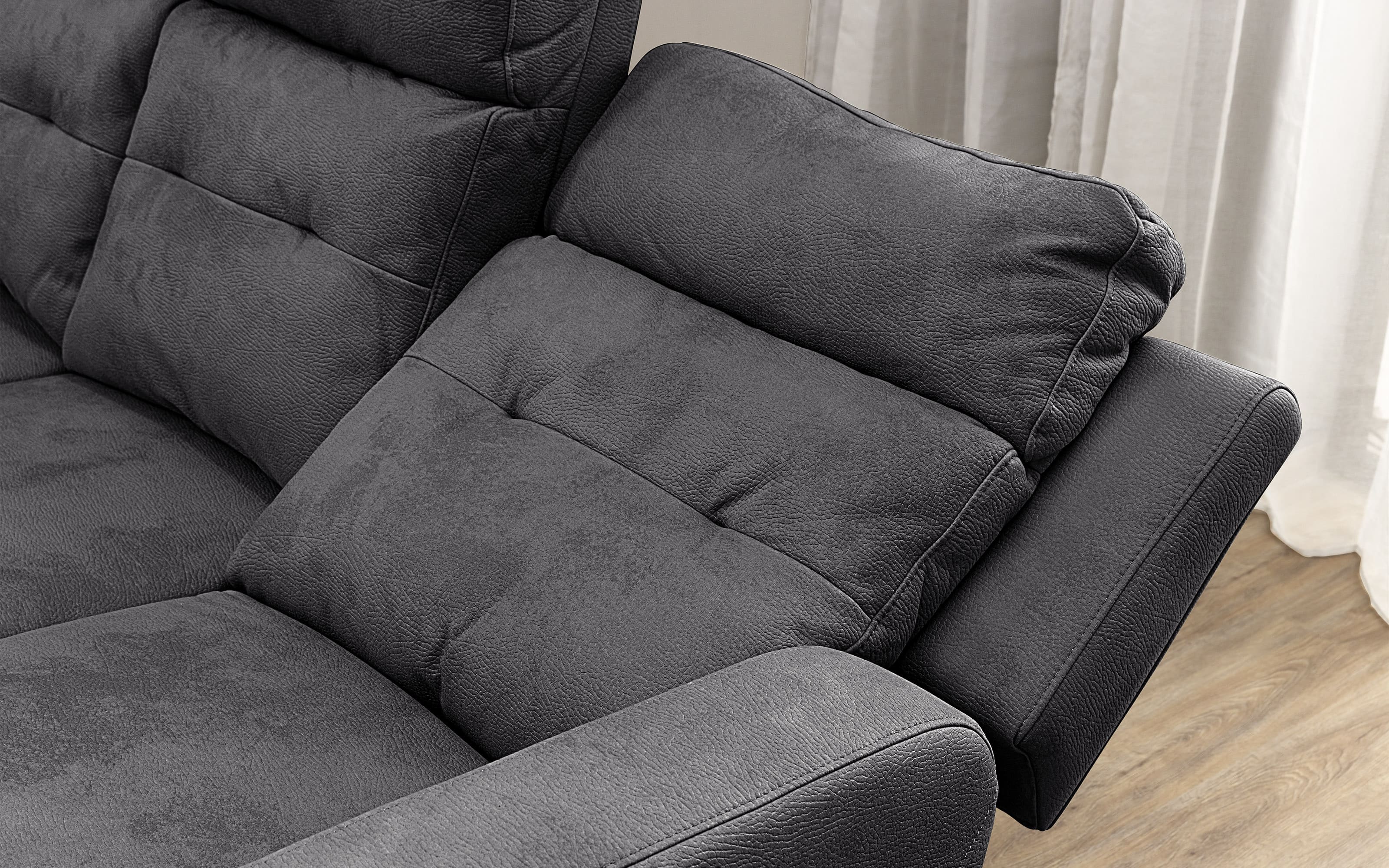 Divano posti Reclinabile Nero: Milos Mondo Convenienza