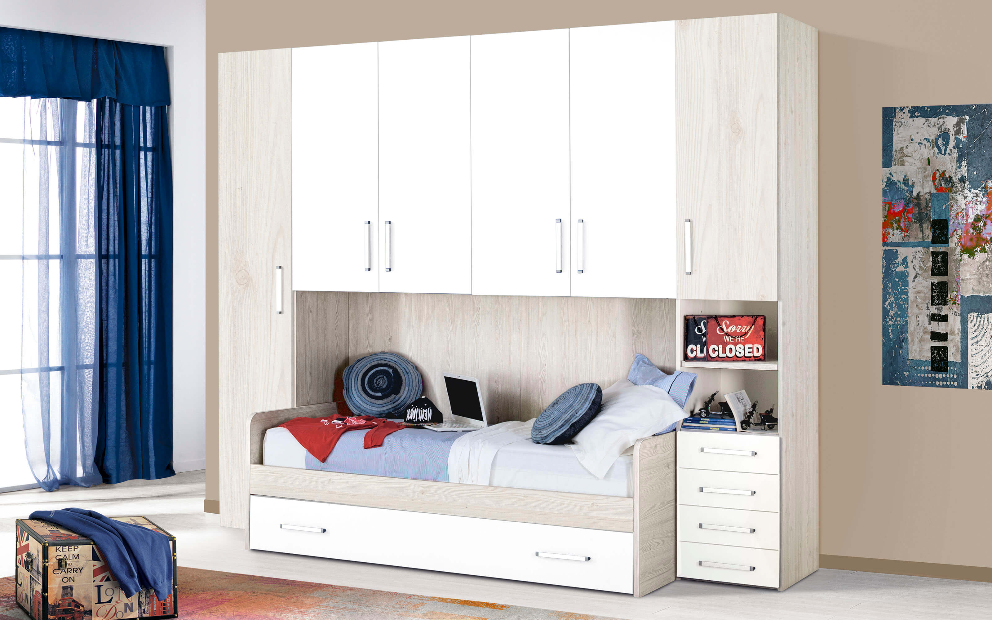 Cameretta Letti Su Misura Mondo Convenienza Letto Con Armadio A