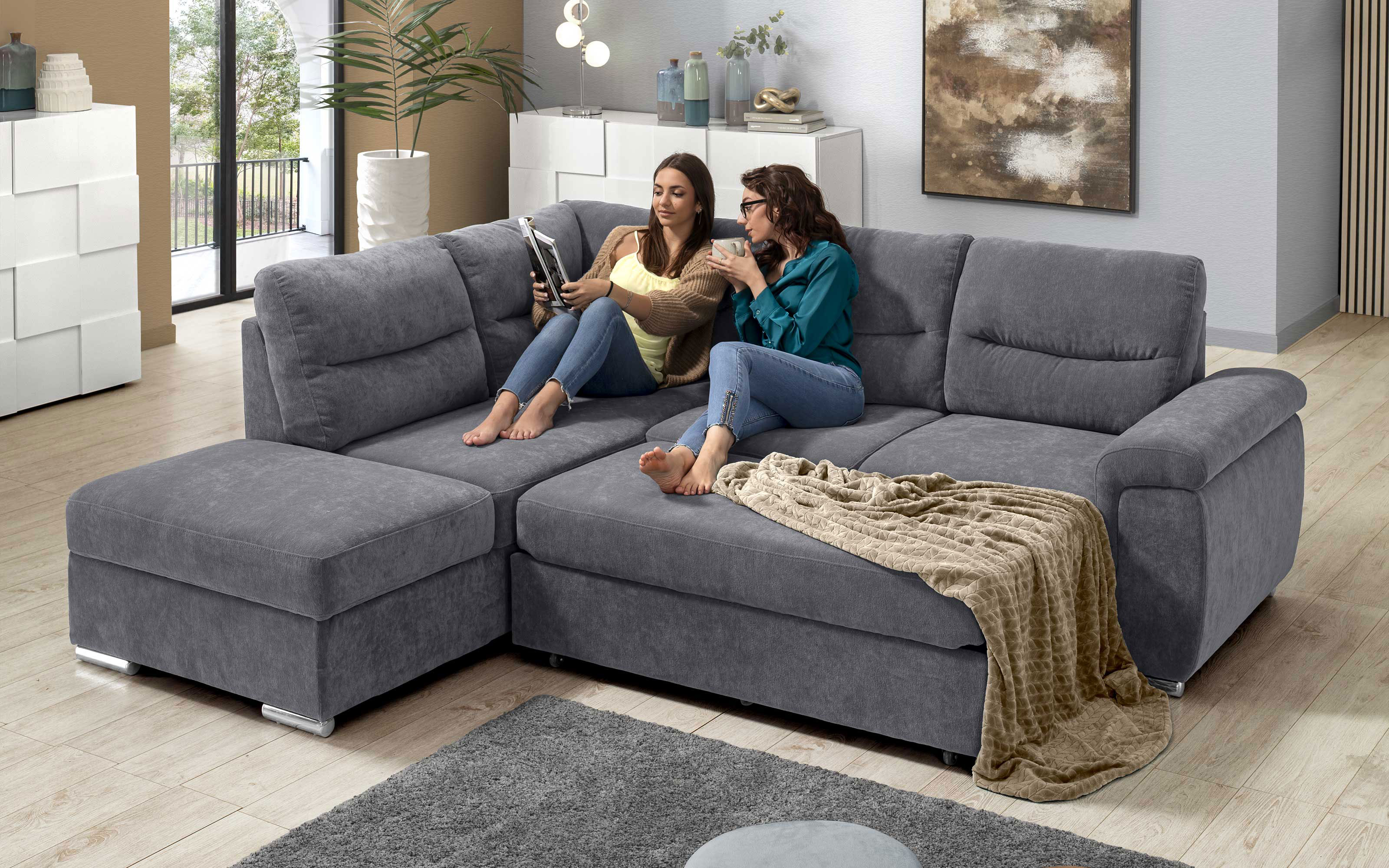 Divano Angolare Poltrone Sofa Letto A Scomparsa Divani Angolari