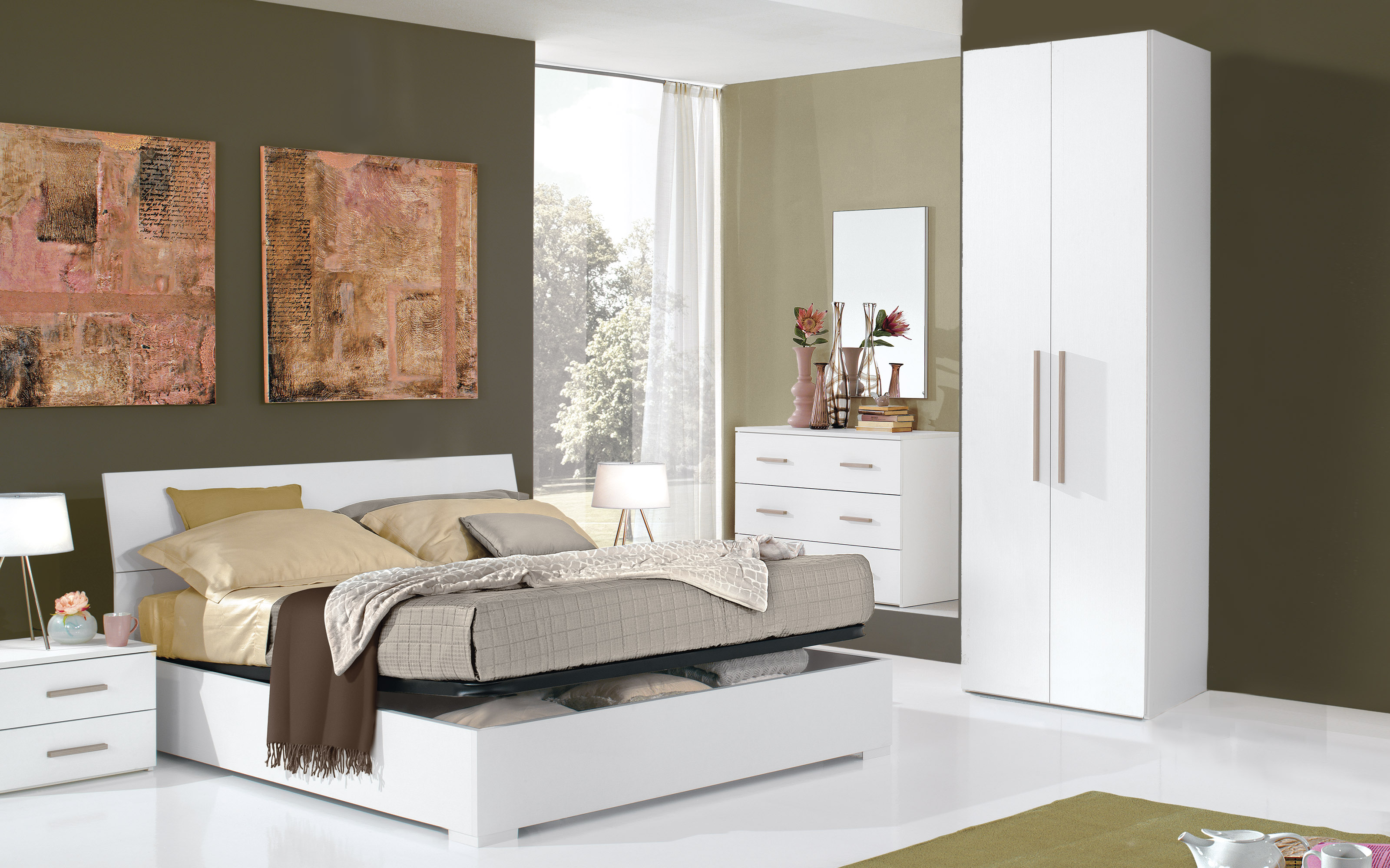 Armadio ante battenti effetto bianco larice: Marina Mondo