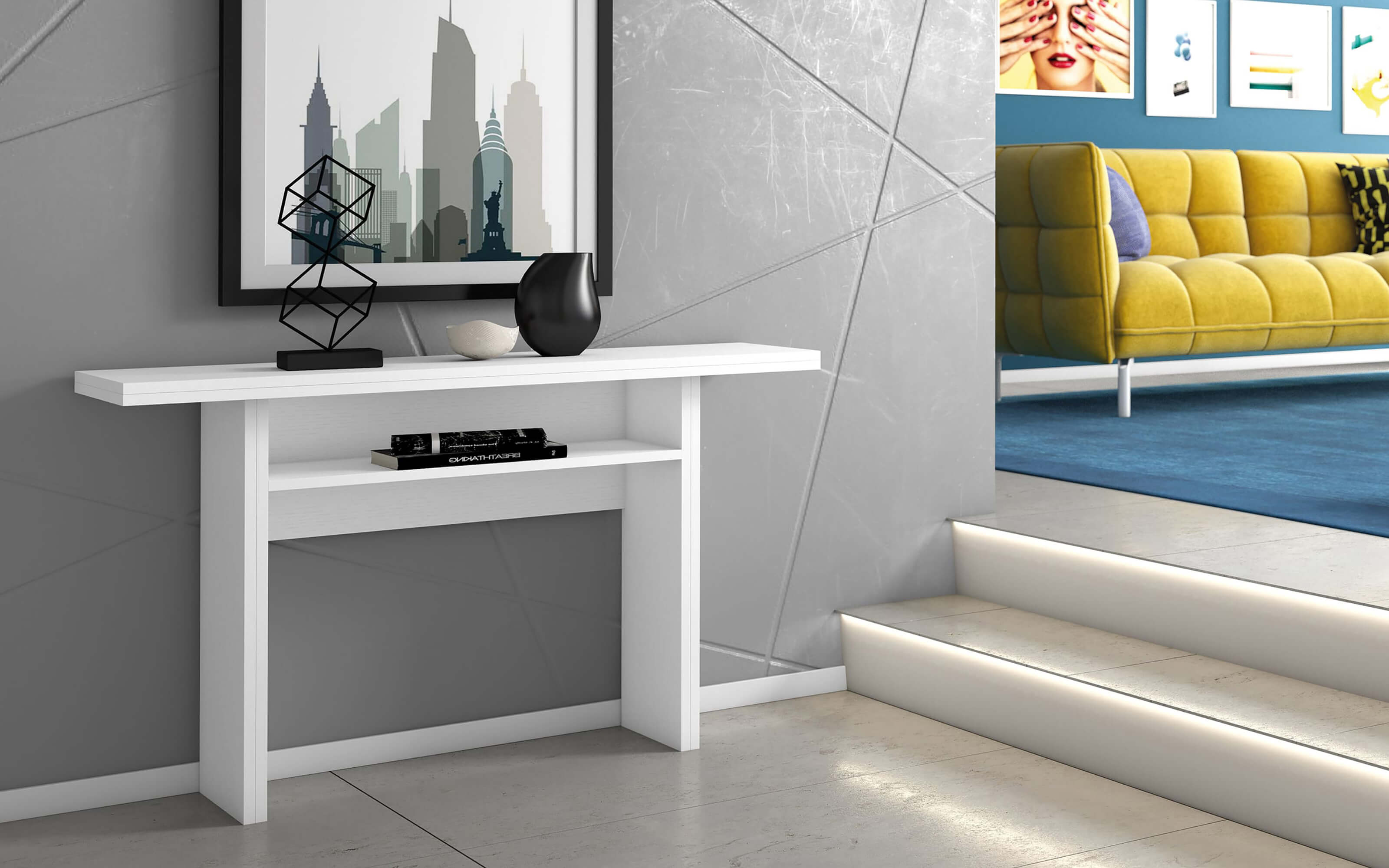 Tavolo consolle estensibile bianco: Simple Mondo Convenienza