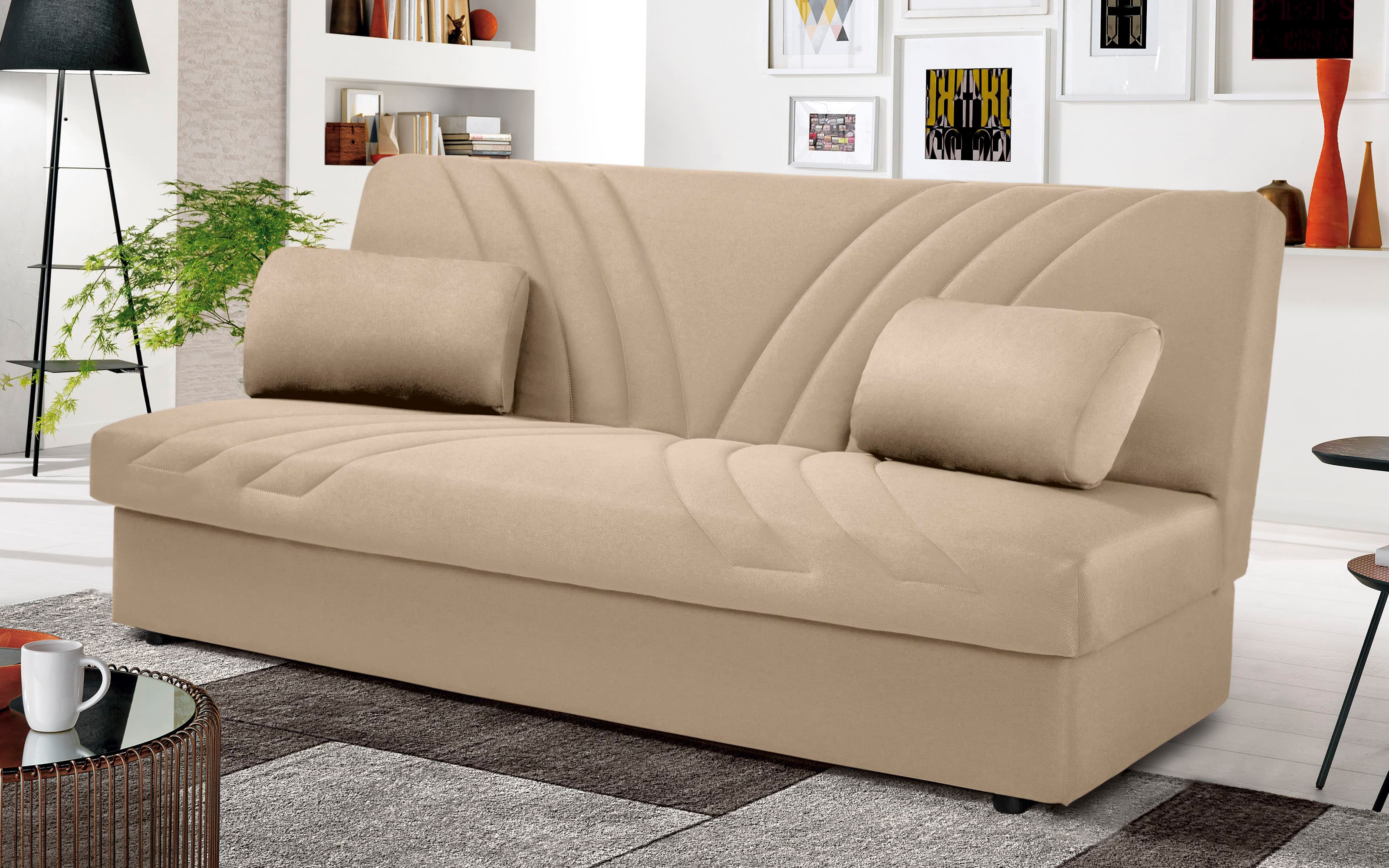 Divano Letto economico, beige: Max Mondo Convenienza