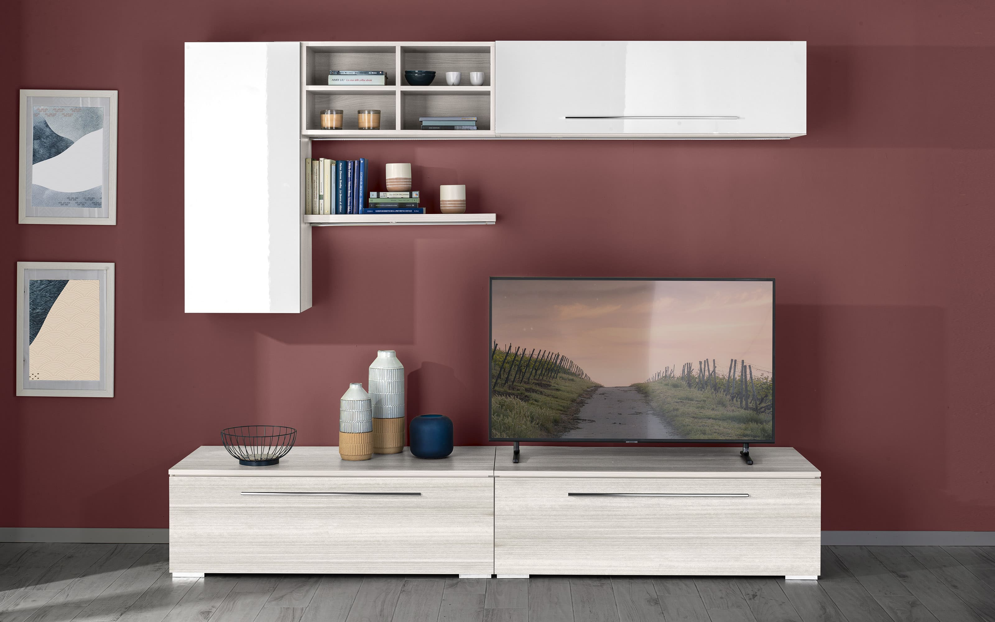 Parete Attrezzata Soggiorno Laccata: Giulia Mondo Convenienza