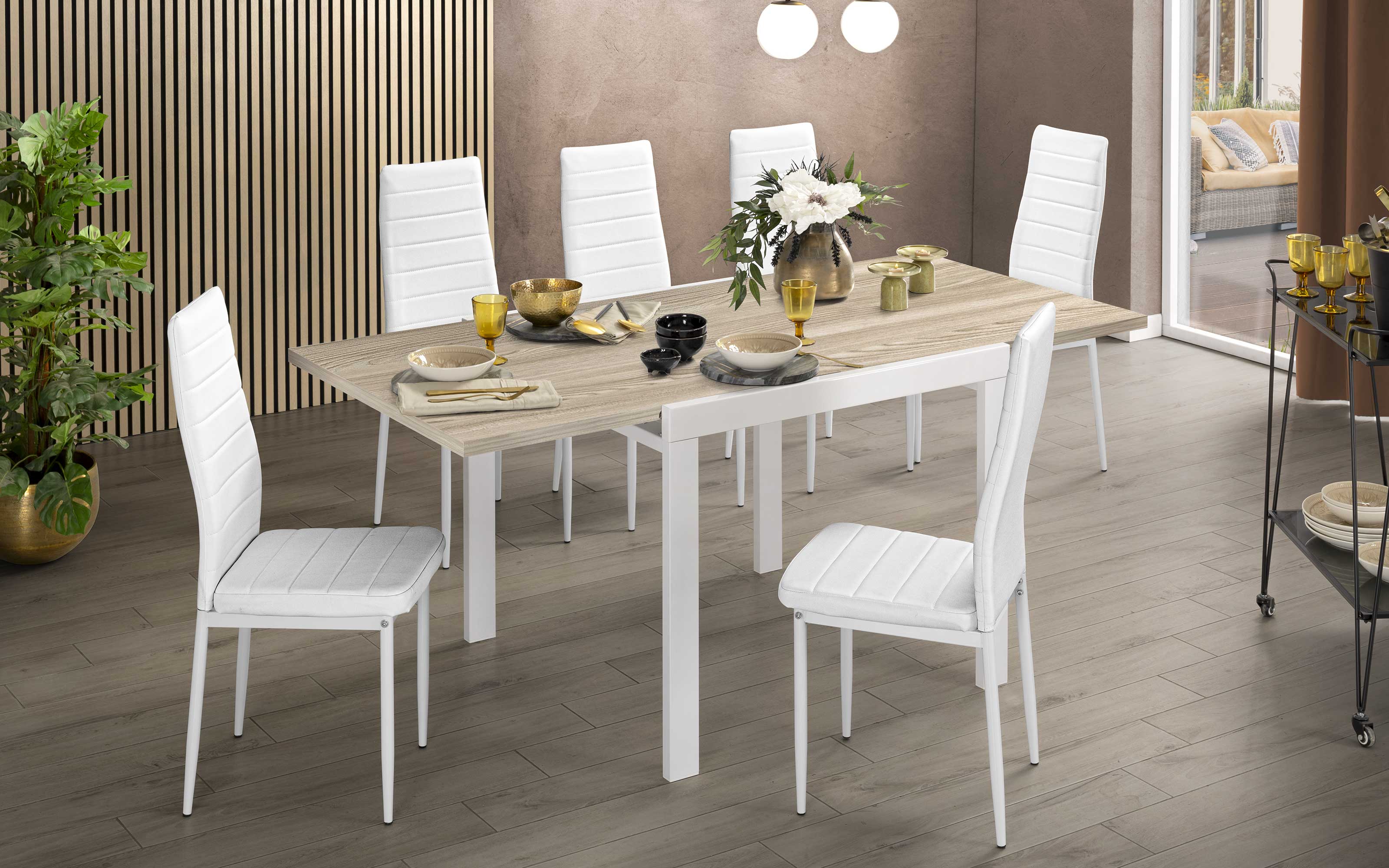 Tavolo Rettangolare Allungabile Tavolo Consolle Con Sedie Mondo