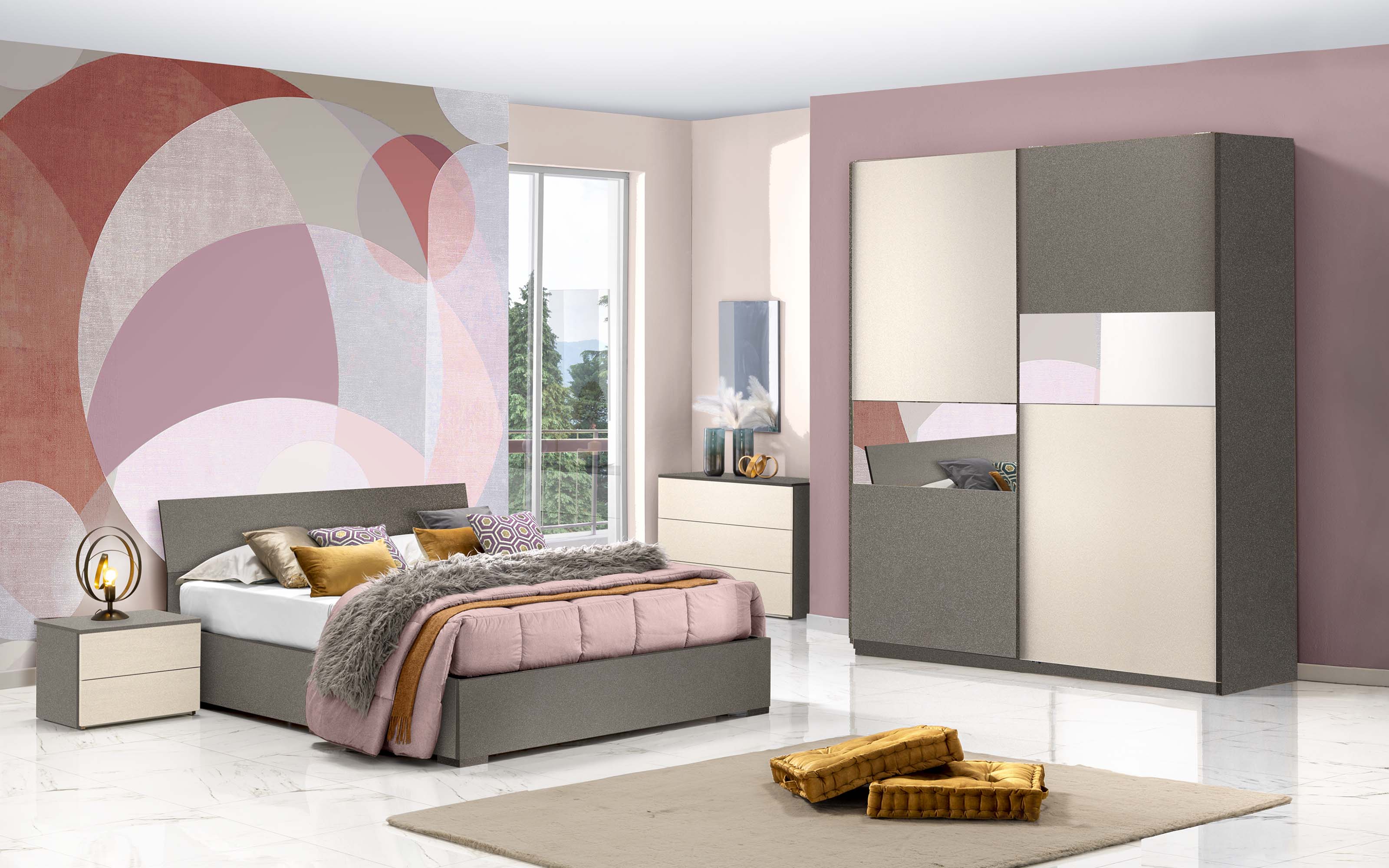 Ante Scorrevoli Letto Contenitore Donatella Struttura Letto