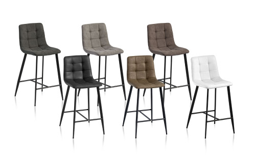 HOMCOM Set 2 Sgabelli Bar con Schienale e Altezza Regolabile | Italy