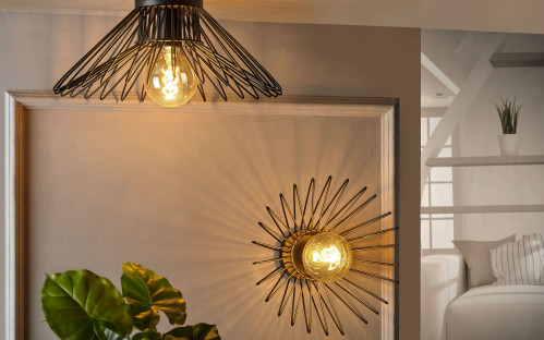 SYME lampada da Soffitto 1 Luce attacco GX53 Quadrata bianco in gesso e alluminio l.11cm