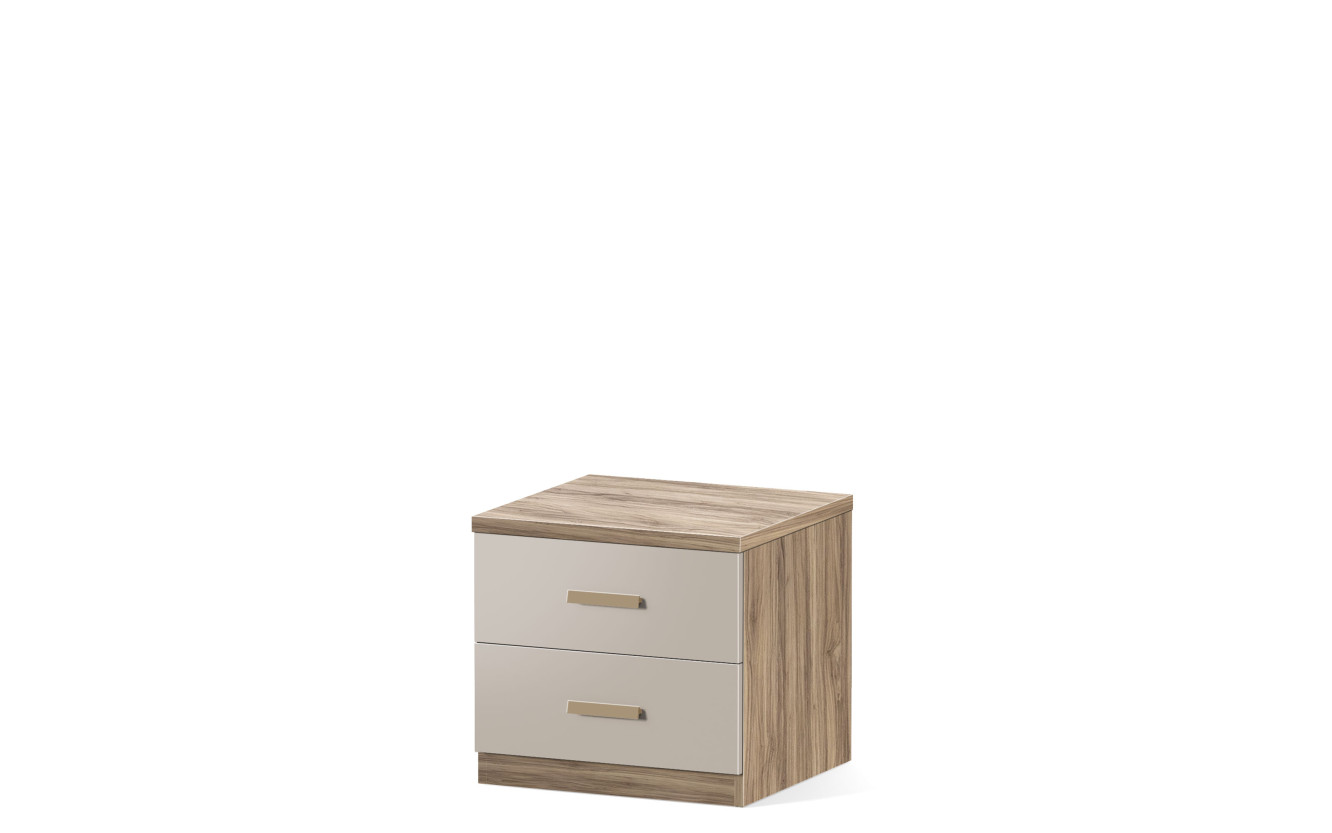 Comodino in legno 45x63h cm con anta e cassetto - Freia Acacia