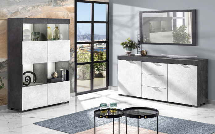 Etnozziro - Buffet 2 portes battantes 3 tiroirs