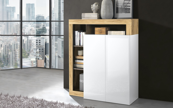 Ogrubma - Buffet haut 2 portes battantes gauche avec niche ouverte - Immagine 1