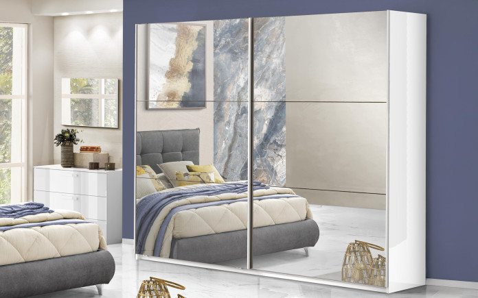 Oablib - Armoire 2 portes coulissantes