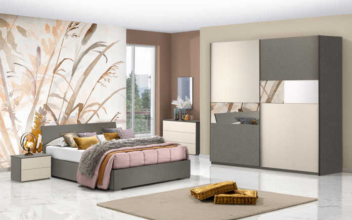 Alletanod Ixam - Chambre 2 grandes portes coulissantes avec miroir avec lit coffre