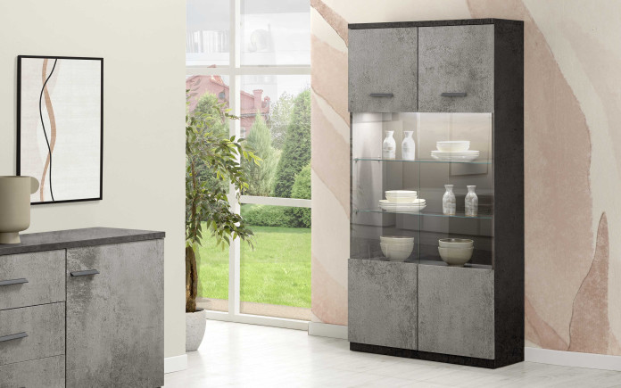 Ameks - Vitrine 2 portes en verre