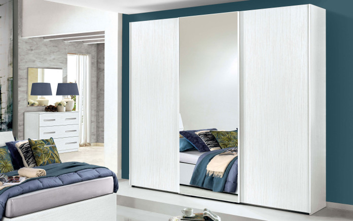 Aronoele - Armoire 3 portes coulissantes avec miroir central