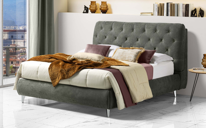 Amla - Lit coffre double avec pieds - Immagine 1