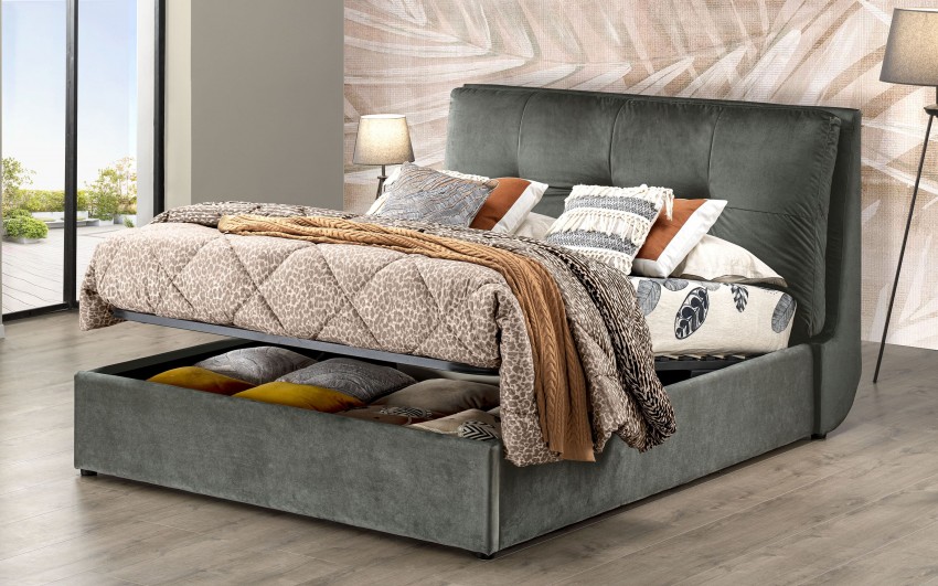 Con Contenitore Letti Imbottiti Outlet Notturno Flou Outlet Letti