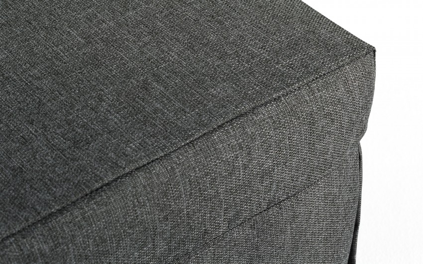 YEMYHOM Copertura Elasticizzata Per Ottomana E Pouf – Design Jacquard A Quadri, Vestibilità Perfetta, Antimacchia E Antigraffio, Lavabile In Lavatrice, Grigio Scuro (Medium)
