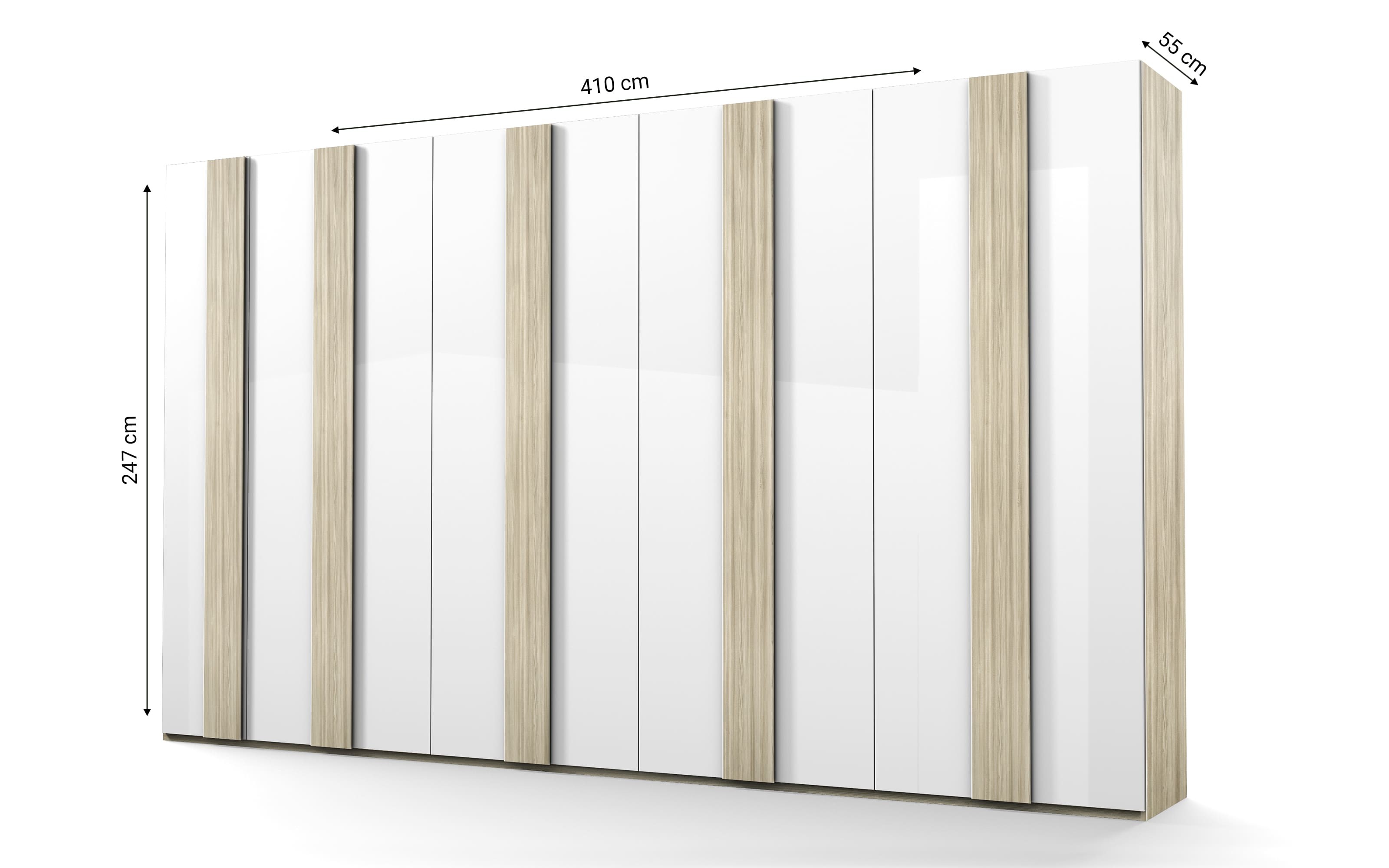 Armadio Rhomb ad ante scorrevoli 200/100/62 2 porte (bianco/sonoma