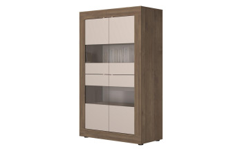 Buffet 4 porte FARRA rovere sonoma con 3 specchi quadrati
