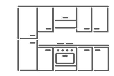 Cucina componibile, effetto noce grigio lucido, noce bianco lucido ... Cucina componibile, effetto noce grigio lucido, noce bianco lucido ...