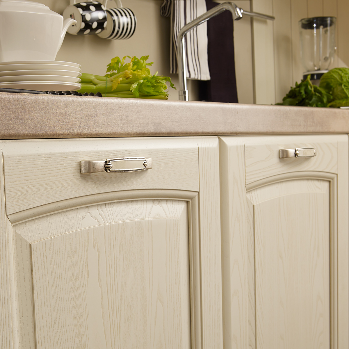 Lucrezia Carrello cucina legno bianco decape