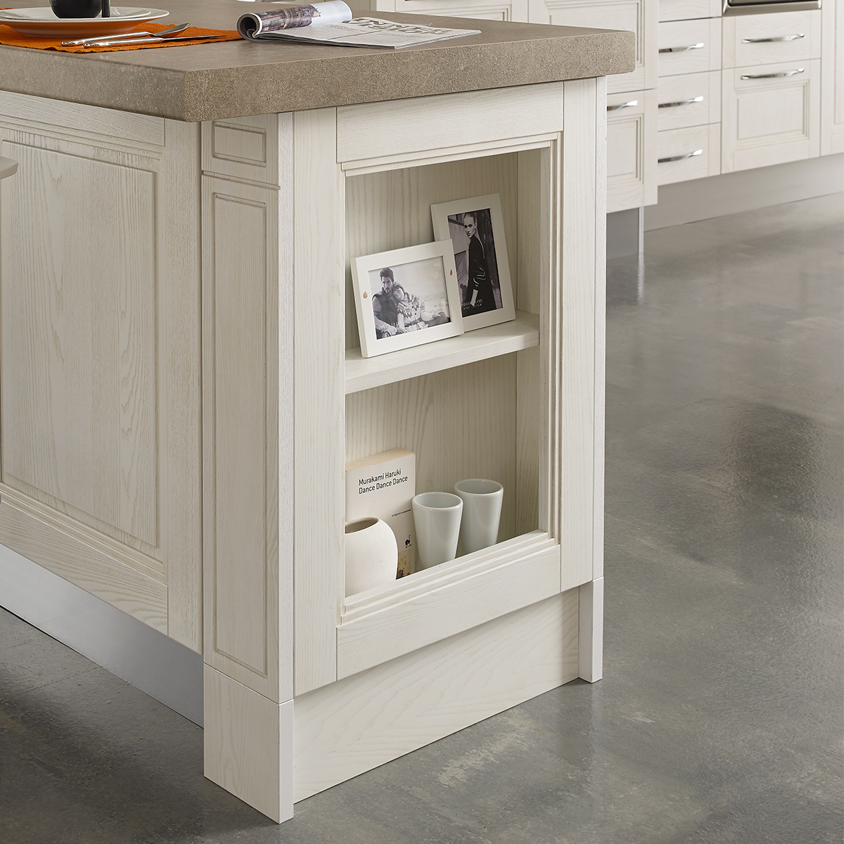 Sofia Carrello cucina legno bianco decape